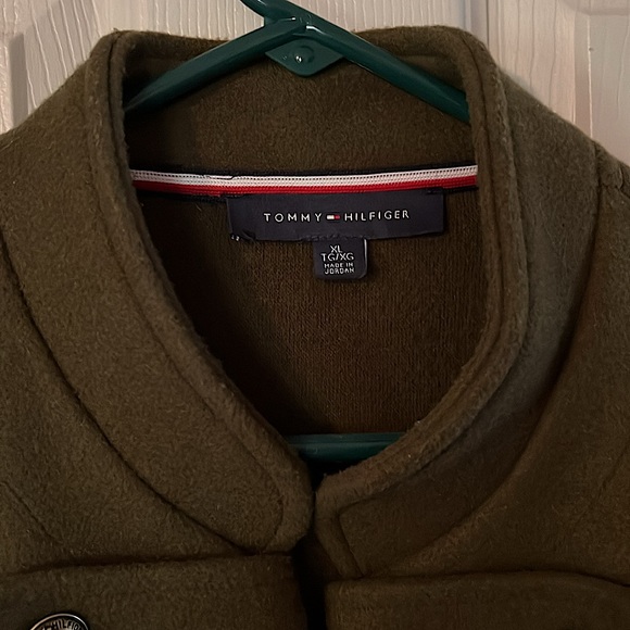 Tommy Hilfiger like New!! Army Green Full length Coat - Picture 2 of 3